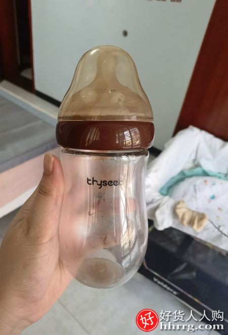 世喜玻璃新生儿奶瓶，6个月仿母乳防胀气婴儿奶瓶插图1