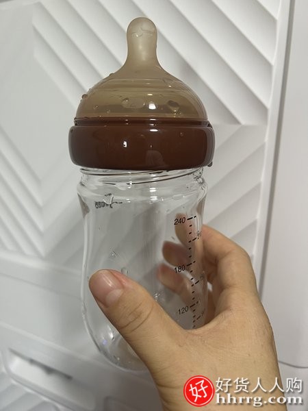 世喜玻璃新生儿奶瓶，6个月仿母乳防胀气婴儿奶瓶插图4