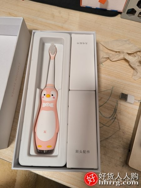 KUTA儿童电动牙刷K2，宝宝软毛自动非U型充电式插图4