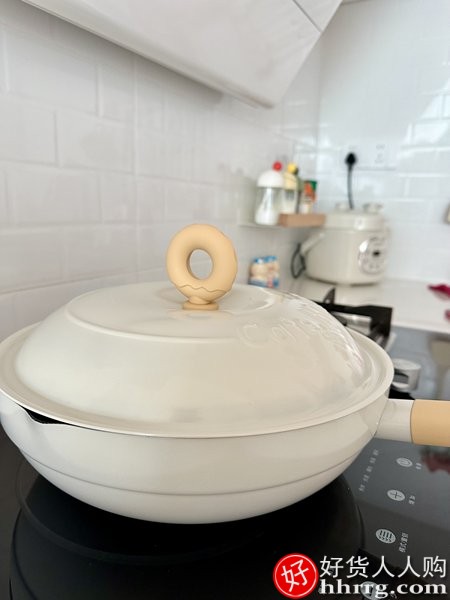 卡特马克甜甜圈不粘锅，家用搪瓷珐琅炒菜锅插图4
