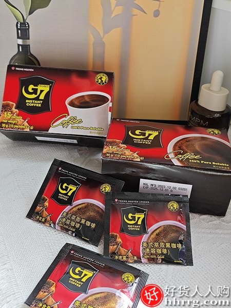 G7美式纯黑咖啡粉，速溶无糖0脂减燃提神咖啡插图