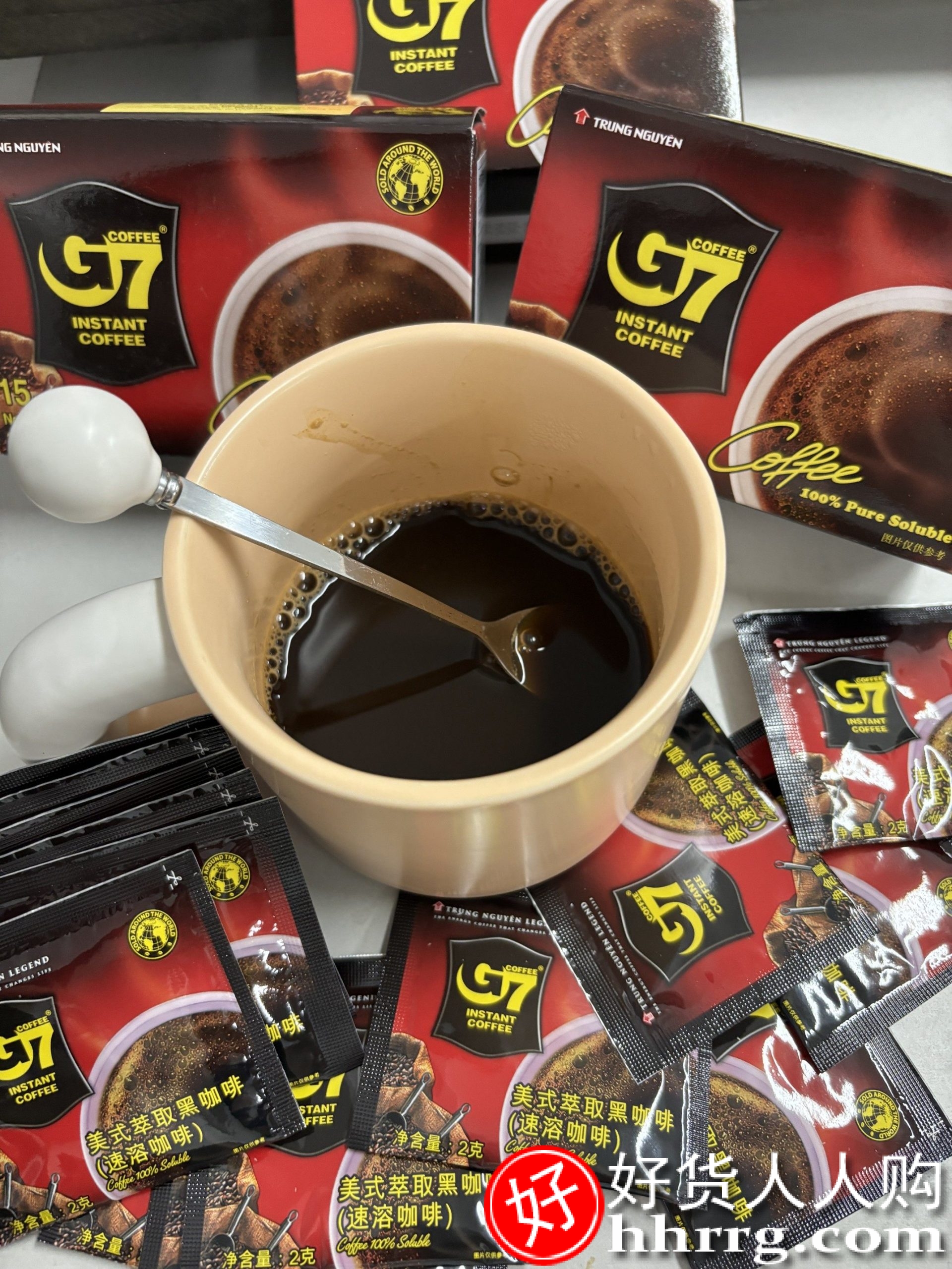 G7美式速溶黑咖啡，学生提神减燃咖啡粉插图1