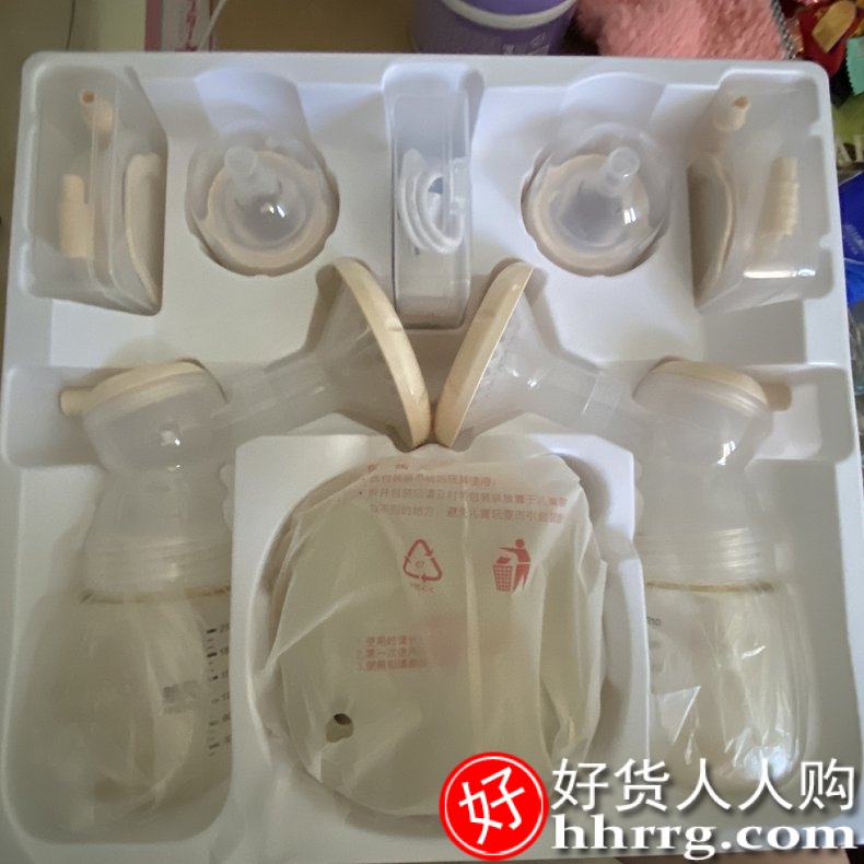 新贝双边电动吸奶器XB8775，全自动免手扶母乳挤奶器插图2